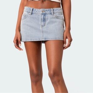 Edikted Chiara Denim mini skirt